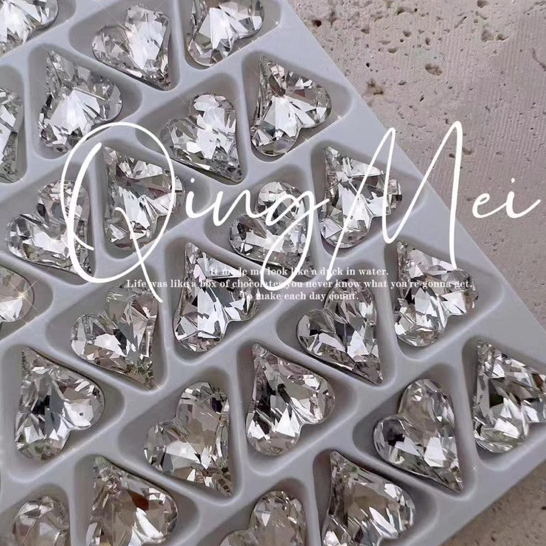 Set Charm 10 tim đính móng Siêu sáng