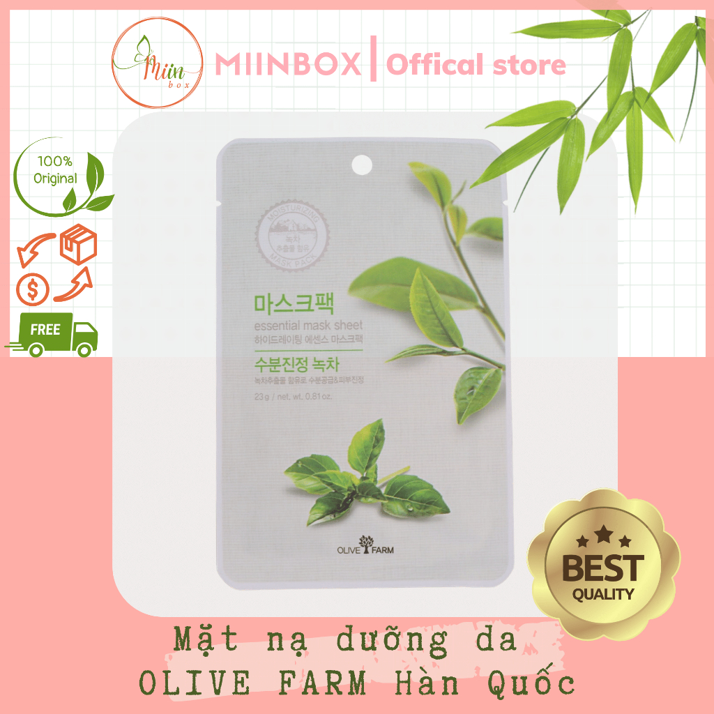 Mặt nạ dưỡng da OLIVE FARM Hàn Quốc dưỡng ẩm, dưỡng trắng, tái tạo, phục hồi da