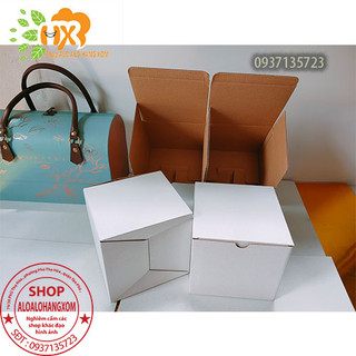 COMBO 5 HỘP CARTON 15X15X14 cm - HỘP MÀU TRắng