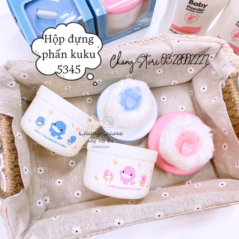 Hộp đựng phấn rôm cho bé kuku 5344