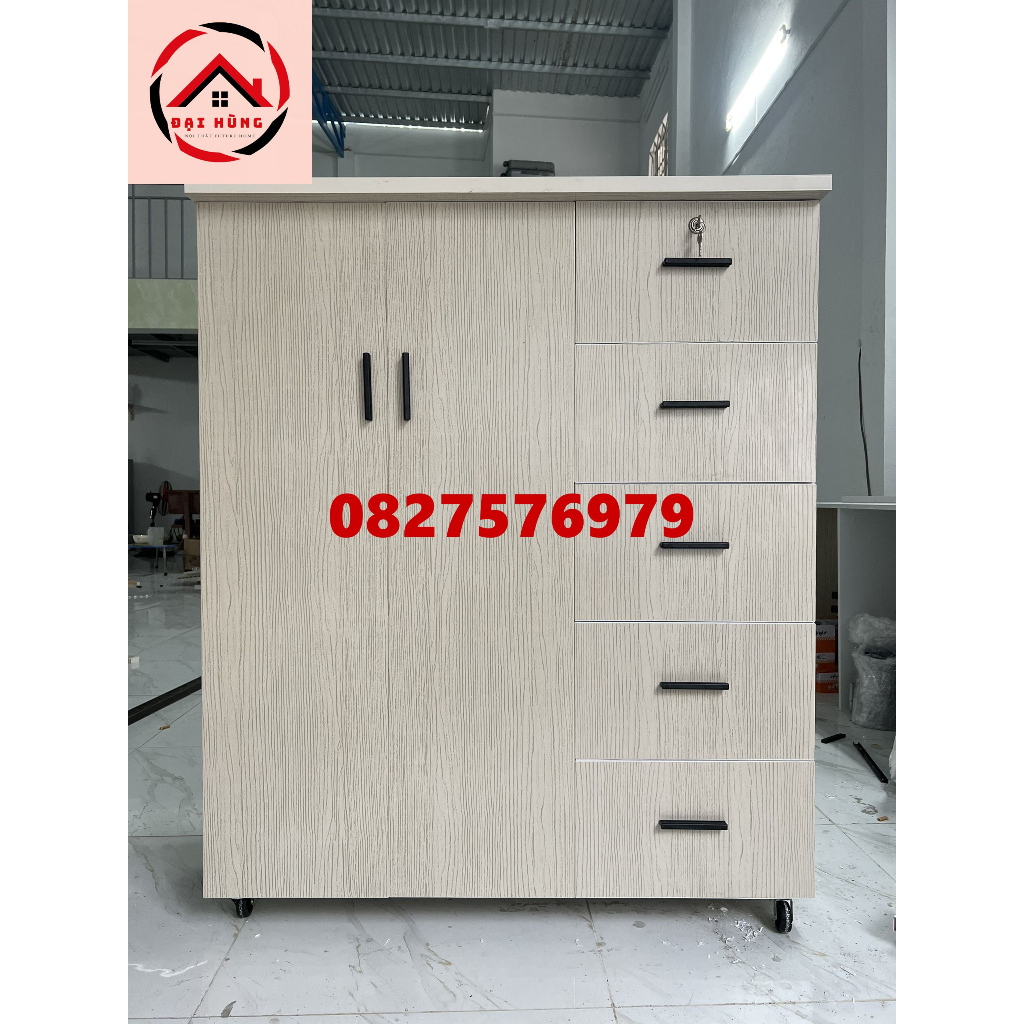 Tủ quần áo trẻ em 2 cánh 5 ngăn