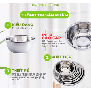 Thau sâu inox Cherry 🍒 - 7 size