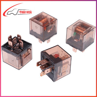Rơ le 4, 5 chân 12v 24v 80a nhựa trong, giắc cắm rơ le 4 5 chân