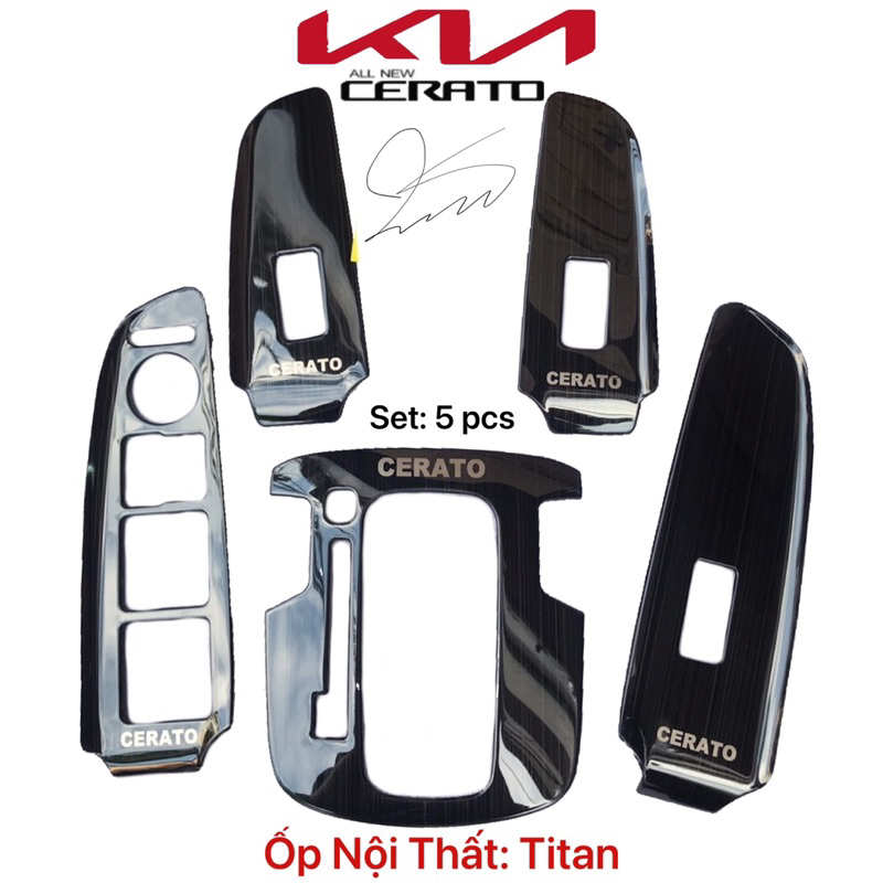 Ốp nội thất xe Kia Cerato K3 2015 2016 2017 2018 Titan