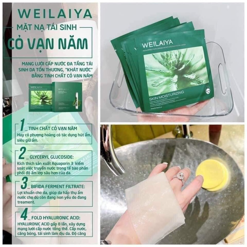 Hộp 10 miếng mặt nạ weilaiya