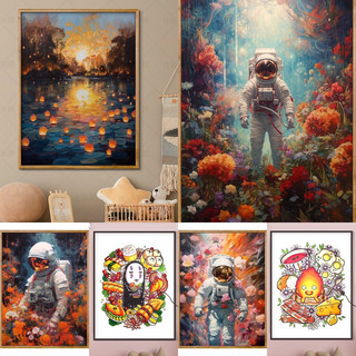 Tranh Số Hoá Có Khung size 30x40cm DIY Kỹ Thuật Số Chọn Mã