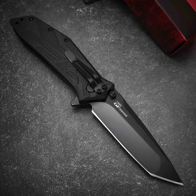Dao gấp kershaw Brawler 1990 dã ngoại cắm trại edc