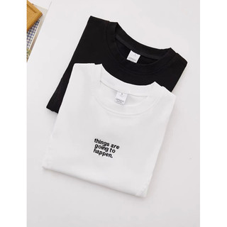 Áo babytee chất cottong in chữ đen trắng