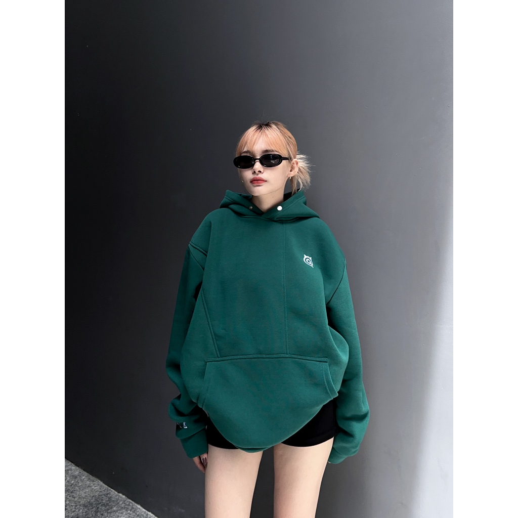 ÁO KHOÁC XANH ĐẬM HOODIE NỈ BÔNG THÊU @ - N.E.K.K