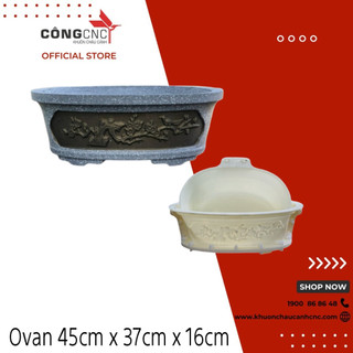 Khuôn chậu cảnh abs đẹp, khuôn chậu ovan 45