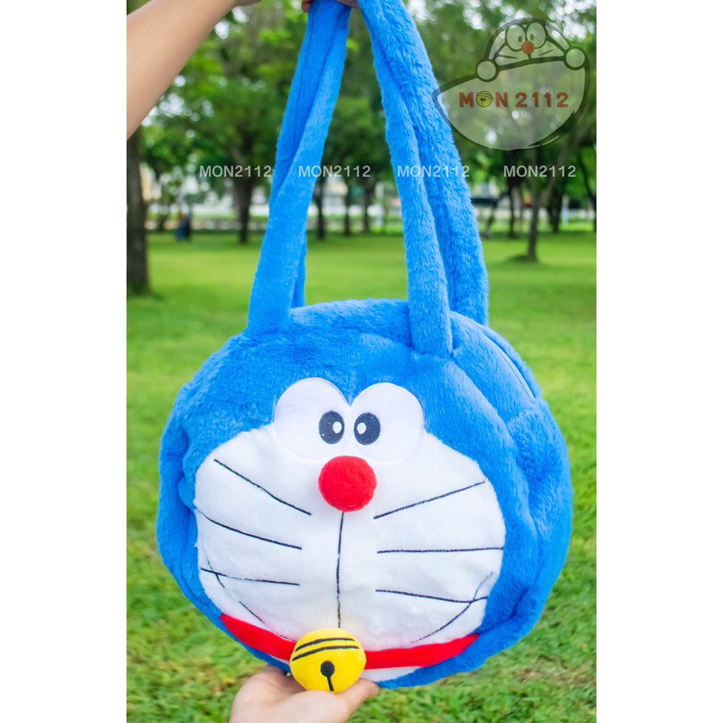 Túi xách Doraemon Doremon mặt mon 3D size 25x30x10cm