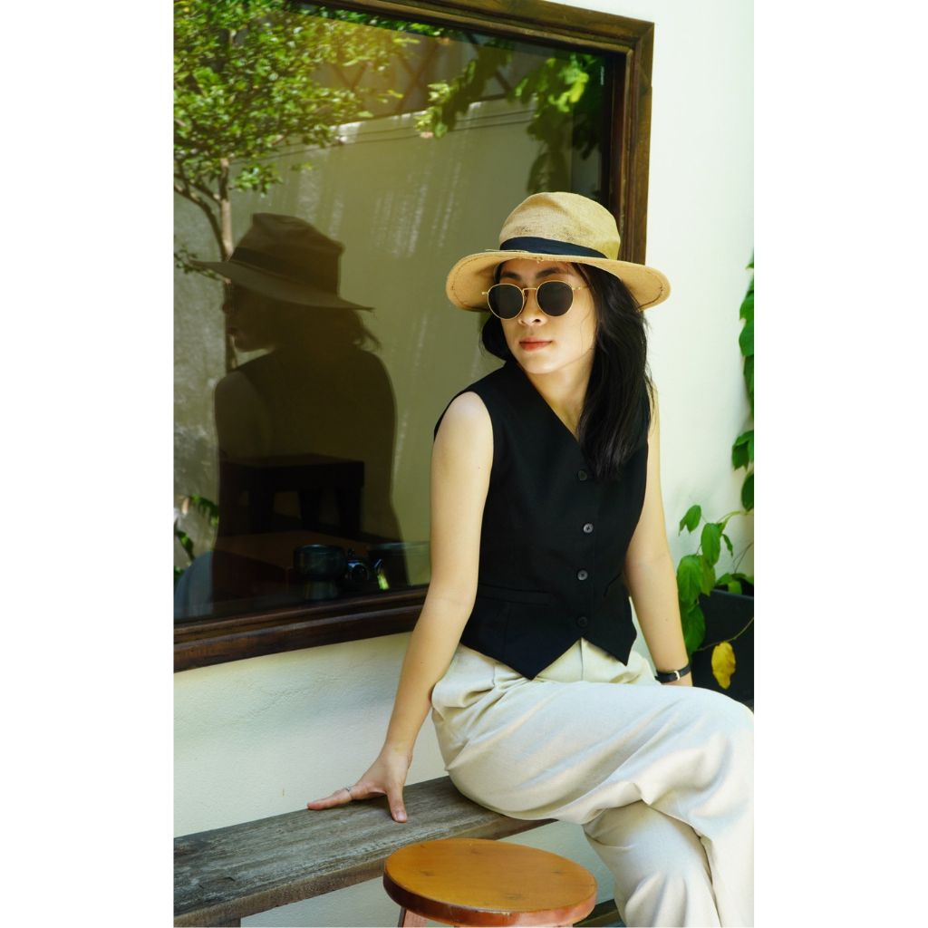 Áo gile linen 2 lớp cao cấp form Hàn quốc tôn dáng - 𝐆𝐢𝐥𝐞 𝐥𝐢𝐧𝐞𝐧