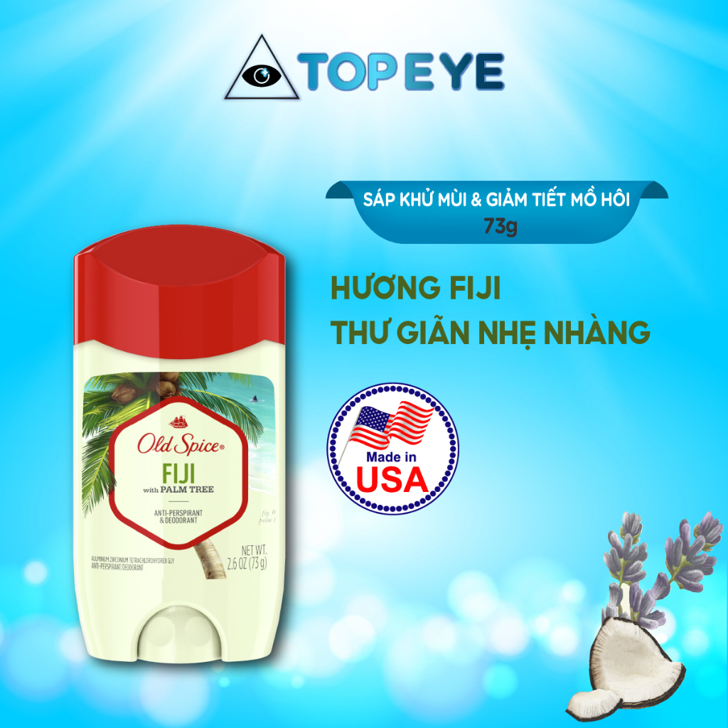 Lăn Khử Mùi Old Spice USA Fiji 73g dừa