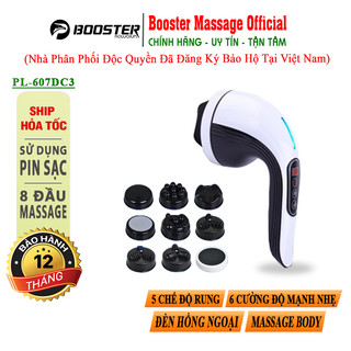 Máy Massage Cầm Tay Pin Sạc Puli PL-607DC3 - 8 Đầu 5 Chế Độ Mát Xa
