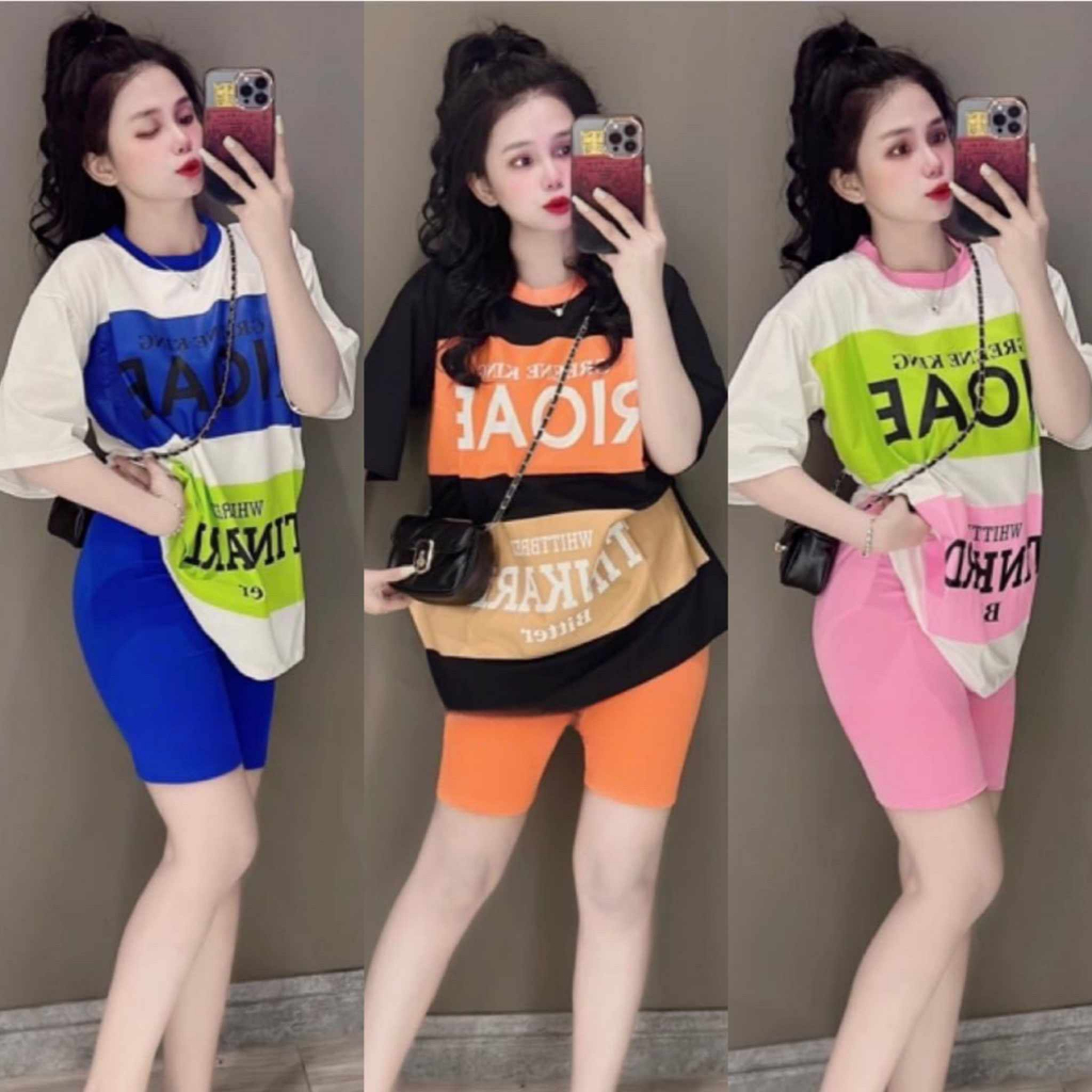 Đồ bộ nữ, set đồ bộ ngố quần lửng có túi, áo ngắn tay form rộng in 3D, thun cotton tici dày xịn, đồ bộ mặc ở nhà nữ