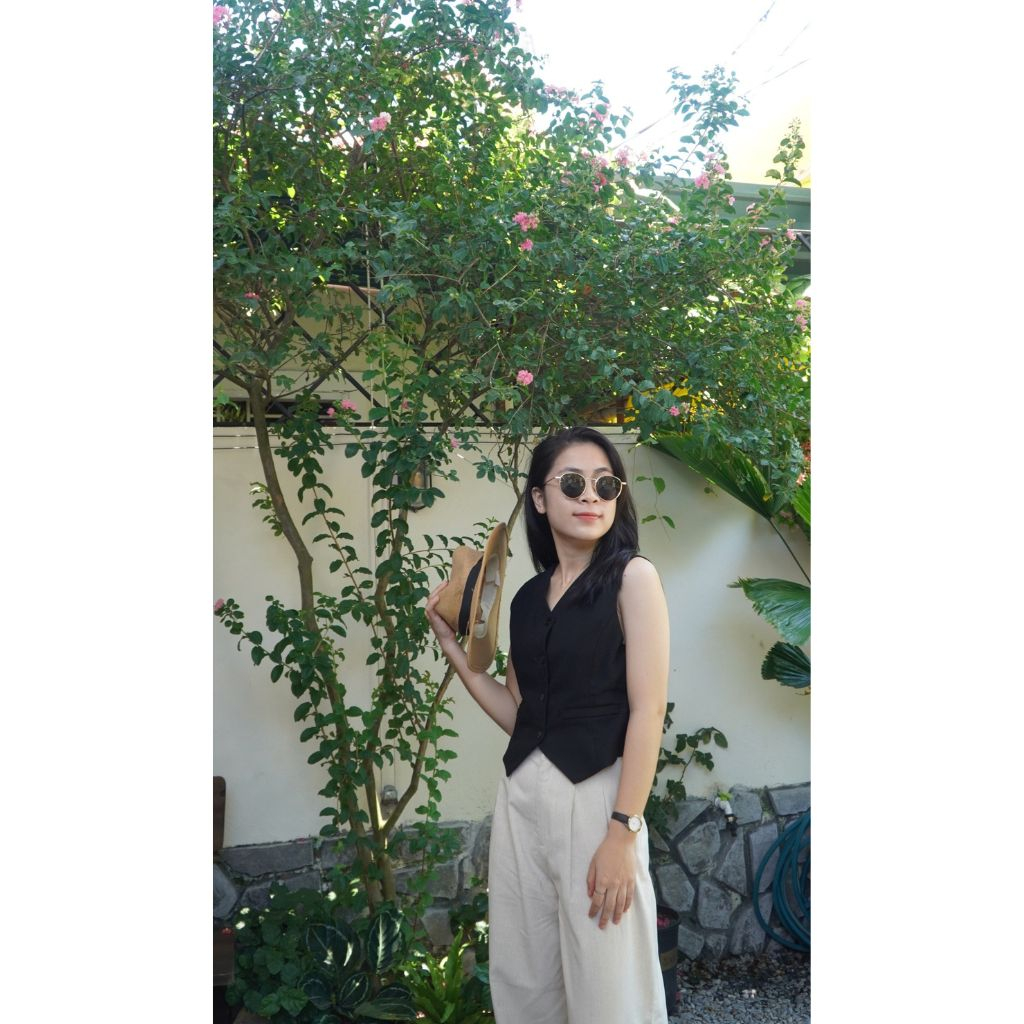 Áo gile linen 2 lớp cao cấp form Hàn quốc tôn dáng - 𝐆𝐢𝐥𝐞 𝐥𝐢𝐧𝐞𝐧