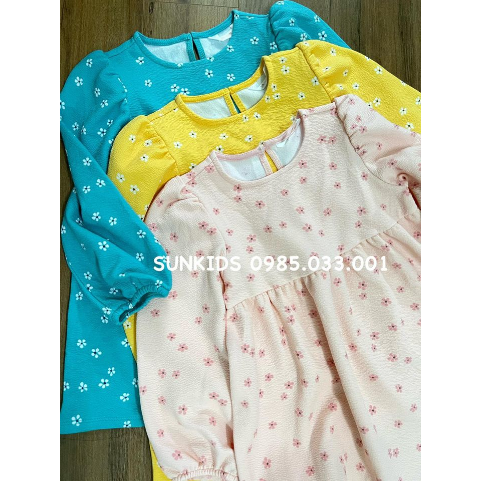 Váy thu đông bé gái hình hoa 3 màu