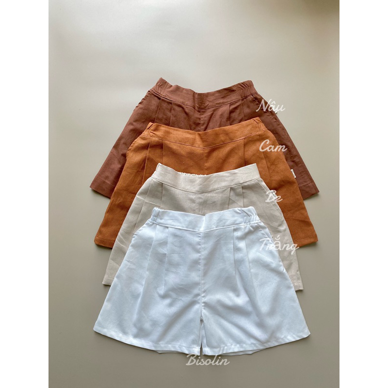Quần short chất liệu linen mềm mát cho bé