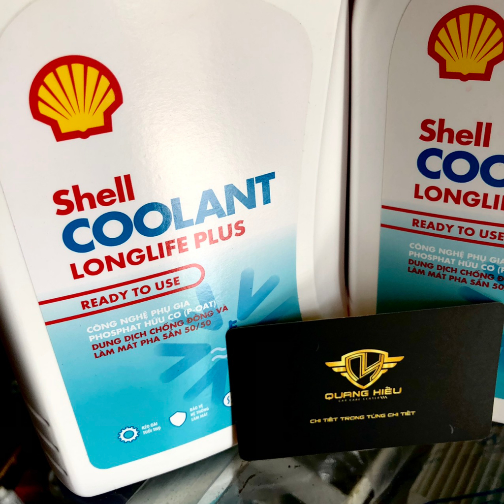 Nước làm mát động cơ màu đỏ chính hãng Shell COOLANT cho xe Vinfast Fadil và các dòng xe khác