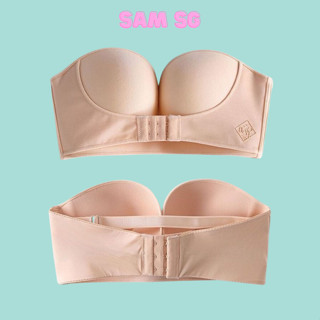Áo ngực chống tuột cài trước không gọng đệm lót mút dày 3cm nâng ngực ko dây cao cấp Sam Clothing