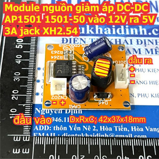 Module nguồn giảm áp DC-DC AP1501 1501-50 vào 12V ra 5V 3A jack XH2.54 kde3604