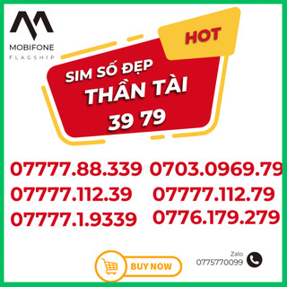 Sim so dep sim mobi trả trước số THẦN TÀI 39 79 nhà mạng mobifone
