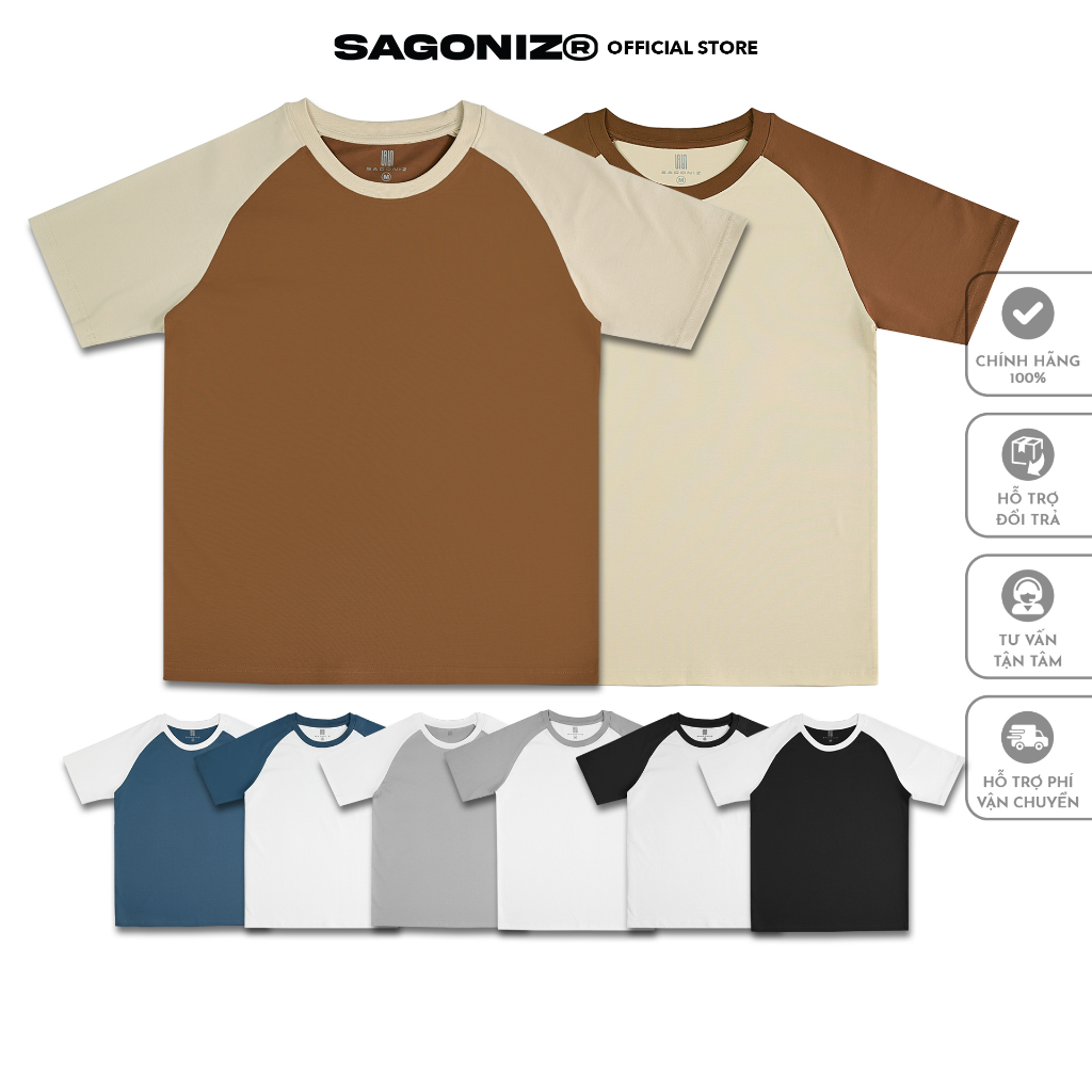 ÁO THUN RAPLAN SAGONIZ áo thun unisex chất liệu cotton co giãn 2 chiều thấm hút mồ hôi nhanh, trẻ trung năng động
