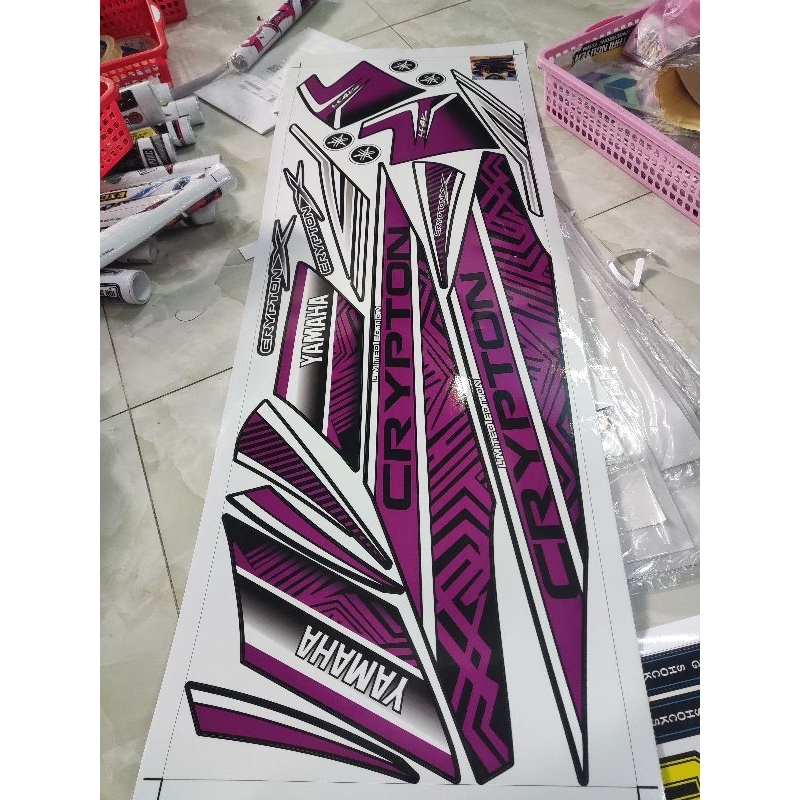 Tem Rời Exciter 2010 Crypton Dán Xe Đen