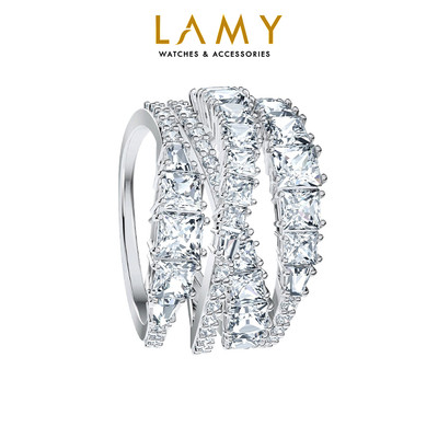 Nhẫn nữ LAMY White Twist Wrap Silver Ring 8080