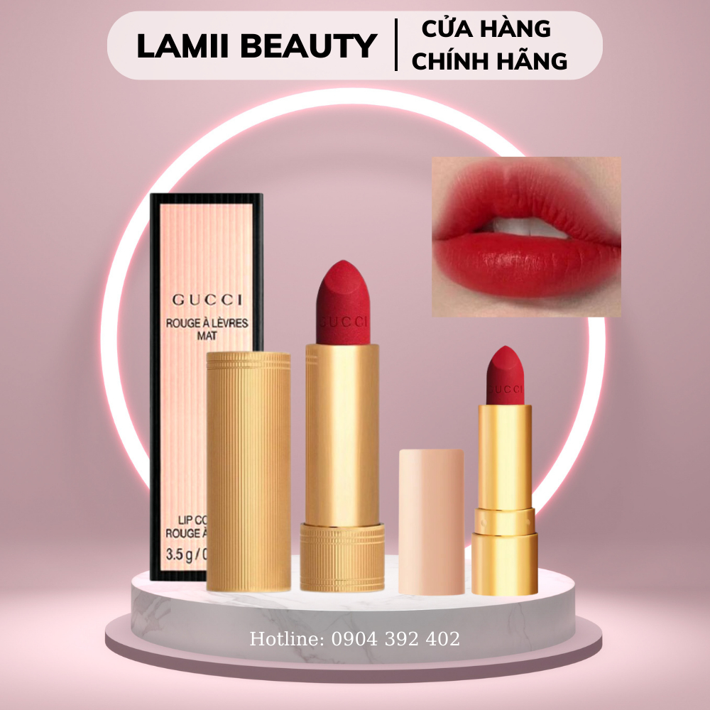 Son kem/ thỏi Gucci Mat 25 Godie Red mini& full size chính hãng- LAMII BEAUTY