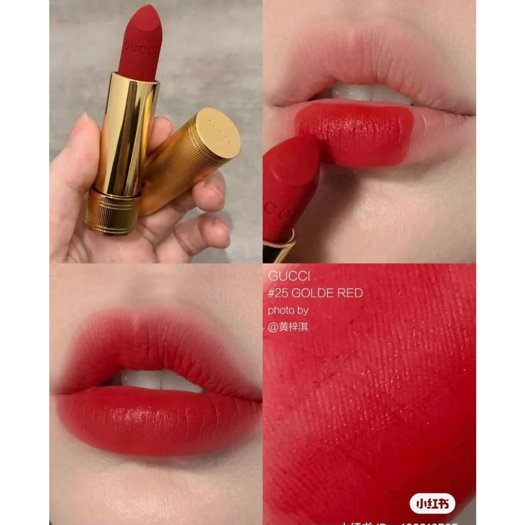 Son kem/ thỏi Gucci Mat 25 Godie Red mini& full size chính hãng- LAMII BEAUTY
