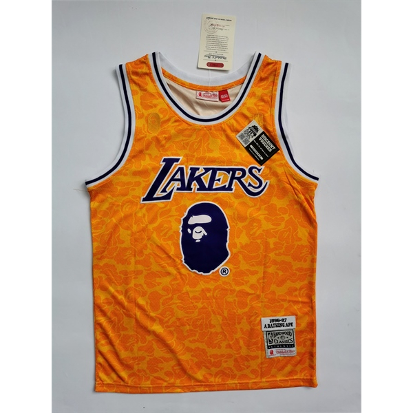 Áo Bóng Rổ Lakers Bape Nam Nữ Streetwear Unisex Oversize BigSize Hiphop Kpop Gym Hotboy Hotgirl