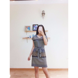 Đầm suôn họa tiết thổ cẩm