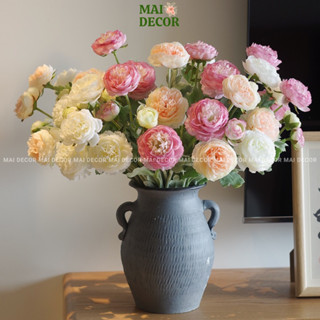 Hoa giả - Hoa trà mao lương giống thật, hoa giả để bàn, quán cafe, cành hoa mao lương lụa đẹp - Mai Decor
