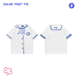 Áo thun local brand Whether Or Not tay lỡ form rộng unisex nam nữ cosplay thuỷ thủ Sailor Mực