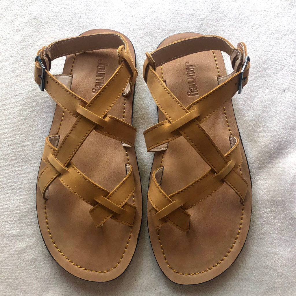 Sandal Nam Nữ JOURNEY Dây Kẹp Basic Unisex Chất Liệu Da Cao Cấp