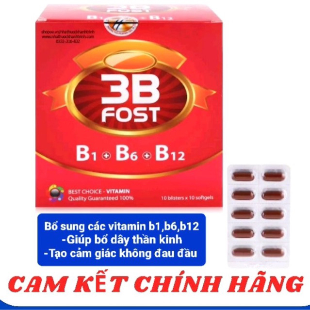 [HÀNG CHÍNH HÃNG] Bổ sung các vitamin b1,b6,b12