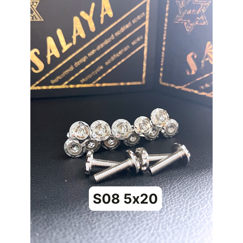 Ốc Salaya Mẫu S08 4Li - 5Li - 6Li - 8Li  gắn dàn áo cho mọi loại xe. Inox 304