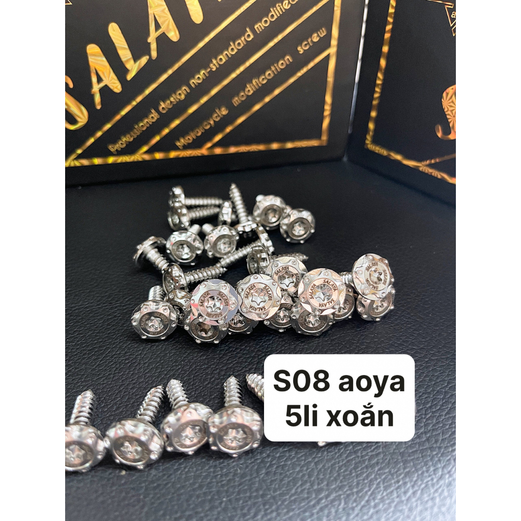 Ốc Salaya Mẫu S08 4Li - 5Li - 6Li - 8Li  gắn dàn áo cho mọi loại xe. Inox 304