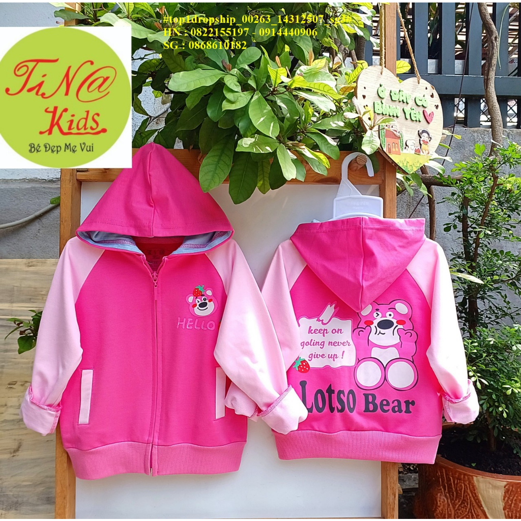 💖Hàng sỉ SG💖 Áo khoác bé gái, gấu dâu, chất da cá, size 4-16, top1dropship_00263_14312507_sg3