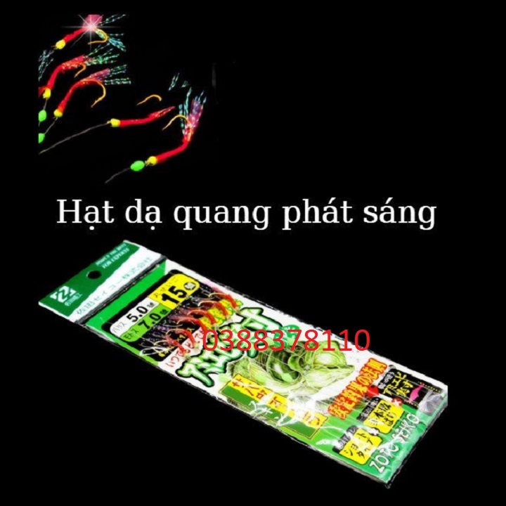 Thẻo Tôm Câu Cá Mương Có Hạt Dạ Quang