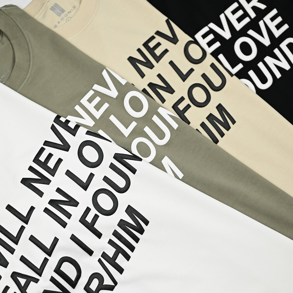 T-SHIRT FALL IN LOVE SAGONIZ, áo thun unisex chất liệu cotton co giãn 2 chiều thấm hút mồ hôi nhanh, trẻ trung năng động