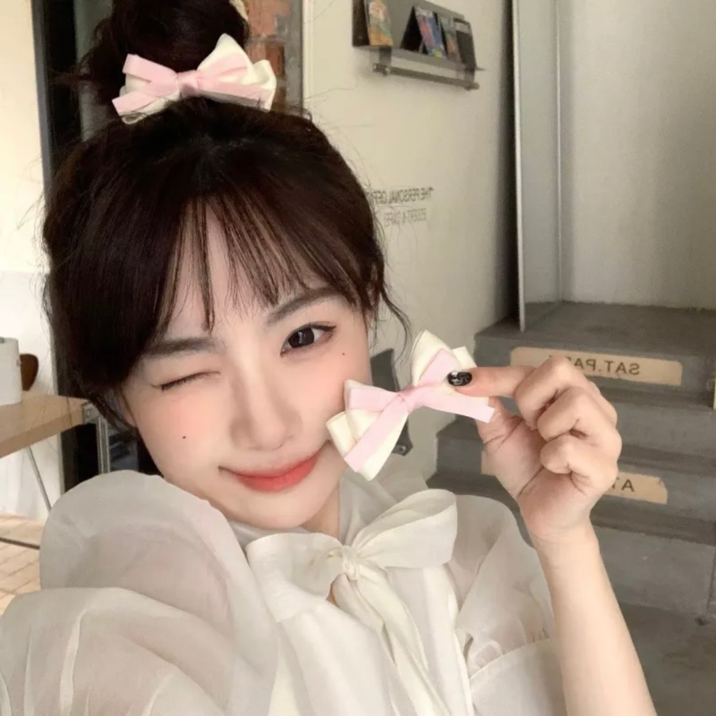 Kẹp tóc nữ phong cách retro, vintage nơ đuôi dài cho tóc thêm xinh