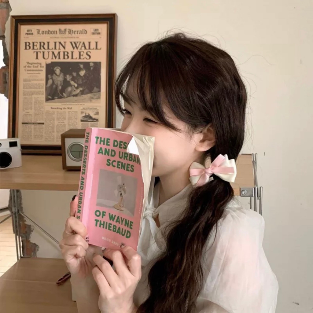 Kẹp tóc nữ phong cách retro, vintage nơ đuôi dài cho tóc thêm xinh