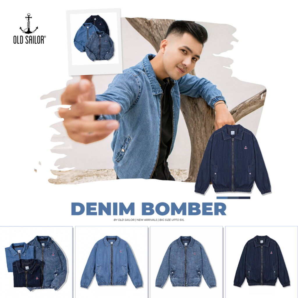 Áo Khoác Jean Nam OLD SAILOR Chất vải Denim Cao Cấp Đường May Tinh Tế Upto 5XL