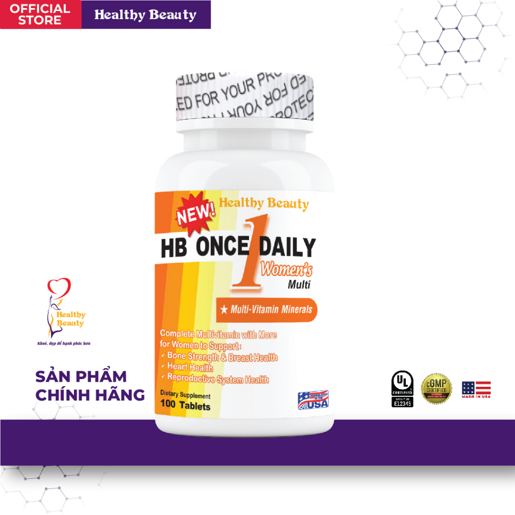 Viên Uống Bổ Sung 28 Loại Vitamin Và Khoáng Chất Cho Phụ Nữ HB ONCE DAILY WOMEN'S MULTI