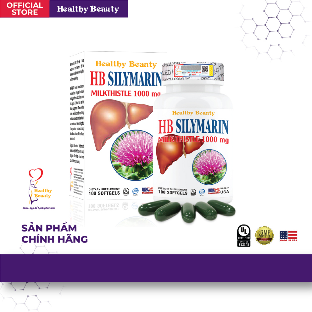 HB SILYMARIN MILKTHISTLE - Viên Uống Tăng Cường Chức Năng Gan Và Bảo Vệ Gan