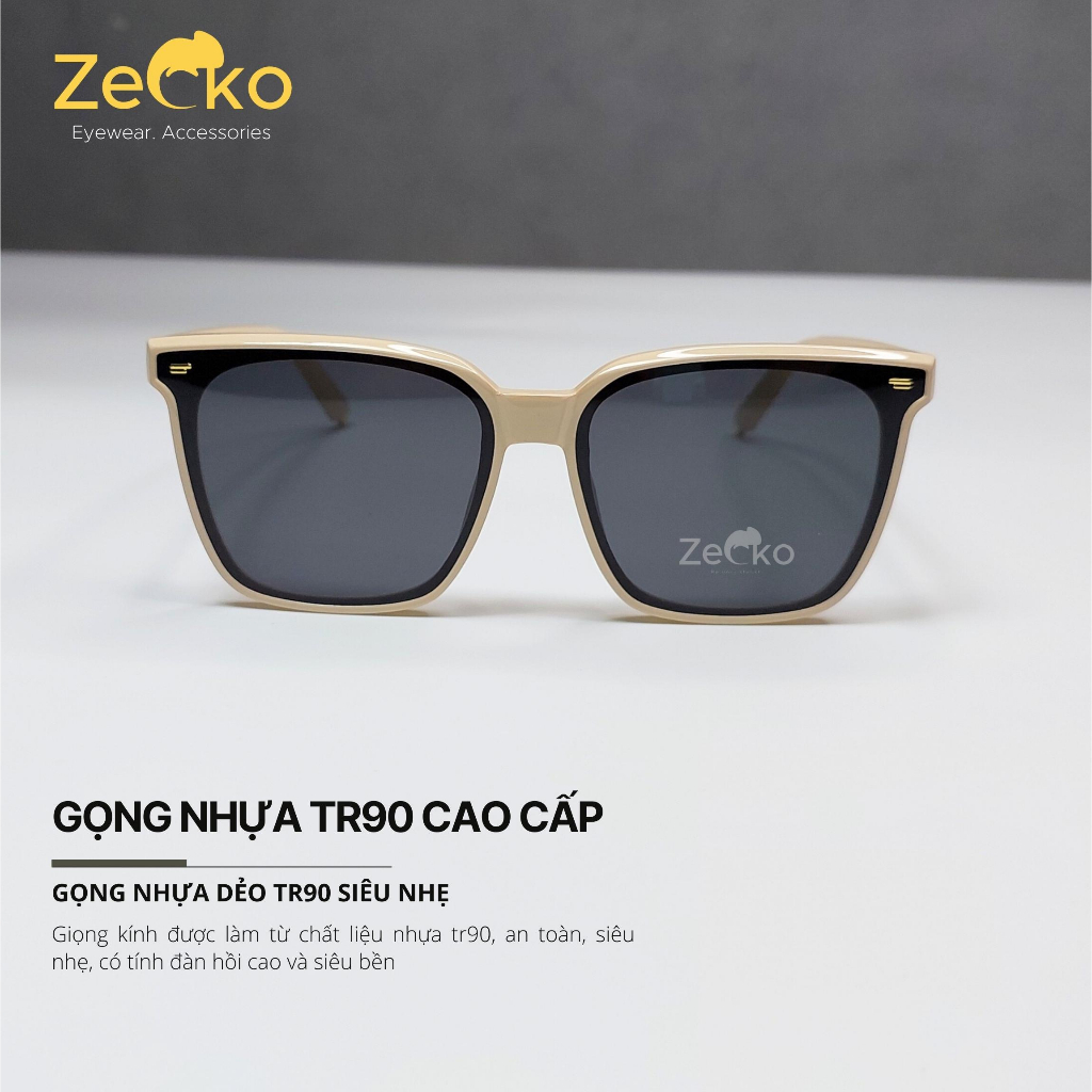 Kính mát nam nữ thời trang Zecko SGP17 tròng kính râm phân cực chống tia UV chống chói loá