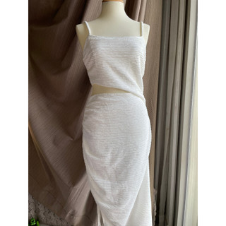 NEW QCCC Đầm tiệc 2 dây hở eo Galeria Chic size L