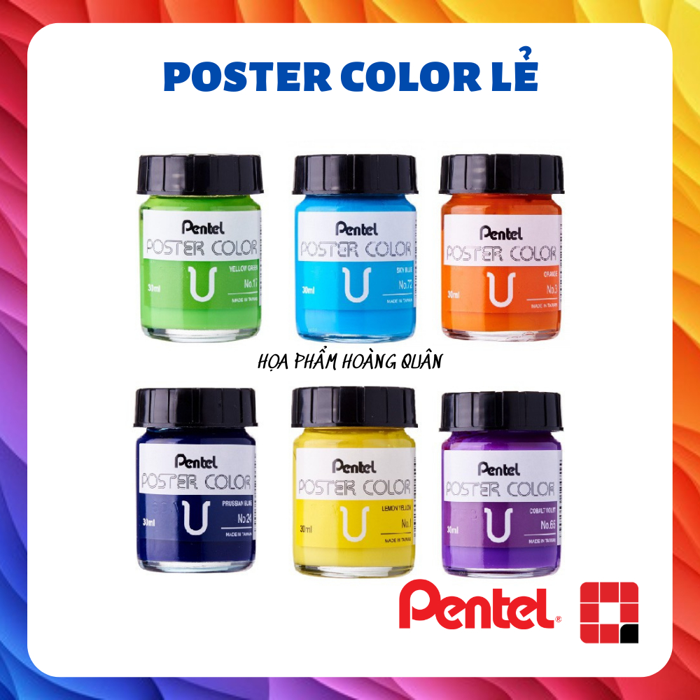 Màu Poster Color Pentel lọ 30ml - Hàng chính hãng